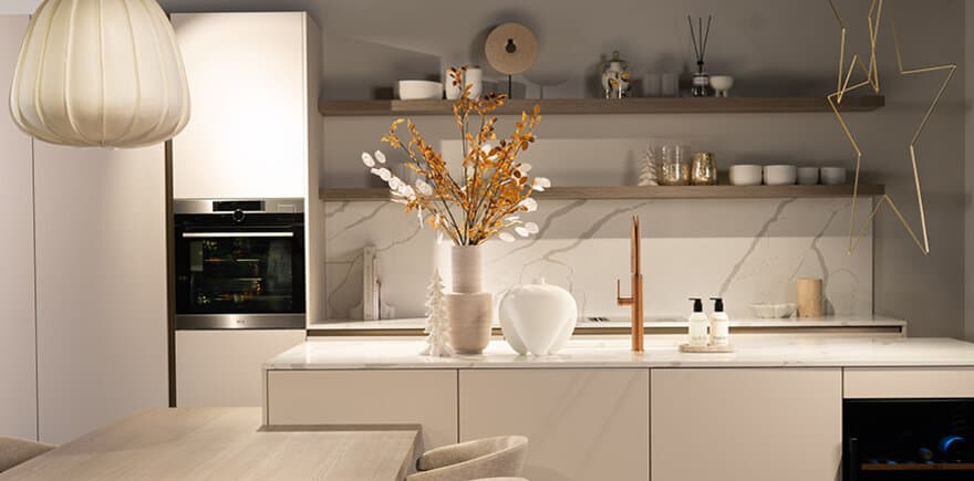 keuken in kerstsfeer